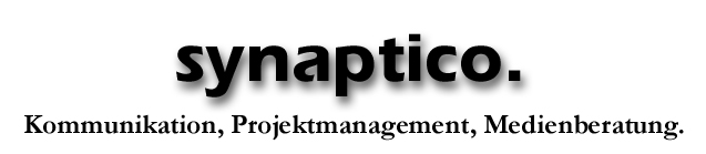 synaptico. Kommunikation, Projektmanagement, Medienberatung.